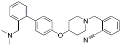 2-([4-((2'-[(DIMETHYLAMINO)METHYL]BIPHENYL-4-YL)OXY)PIPERIDIN-1-YL]METHYL)BENZONITRILE Struktur
