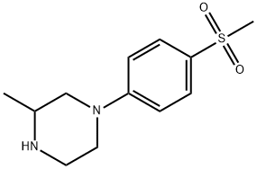 1-[4-(METHYLSULFONYL)PHENYL]-3-METHYLPIPERAZINE Struktur