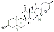 (25R)-3B-HYDROXY-5A-SPIROSTAN-12-ONE Struktur