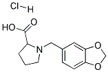 1-BENZO[1,3]DIOXOL-5-YLMETHYL-PYRROLIDINE-2-CARBOXYLIC ACID HYDROCHLORIDE Struktur