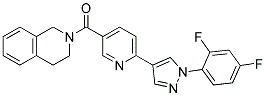 2-((6-[1-(2,4-DIFLUOROPHENYL)-1H-PYRAZOL-4-YL]PYRIDIN-3-YL)CARBONYL)-1,2,3,4-TETRAHYDROISOQUINOLINE Struktur