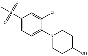 1-[2-CHLORO-4-(METHYLSULFONYL)PHENYL]-4-HYDROXYPIPERIDINE Struktur