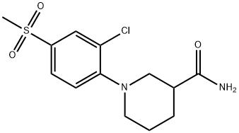 1-[2-CHLORO-4-(METHYLSULFONYL)PHENYL]PIPERIDINE-3-CARBOXAMIDE Struktur