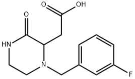 [1-(3-FLUORO-BENZYL)-3-OXO-PIPERAZIN-2-YL]-ACETIC ACID Struktur