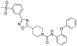 4-(3-[3-(METHYLSULFONYL)PHENYL]-1,2,4-OXADIAZOL-5-YL)-N-(2-PHENOXYPHENYL)PIPERIDINE-1-CARBOXAMIDE Struktur