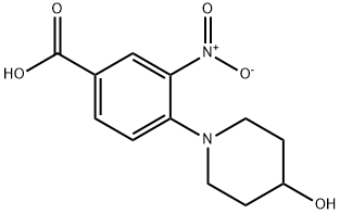 3-NITRO-4-(PIPERIDIN-4-OL-1-YL)BENZOIC ACID Struktur