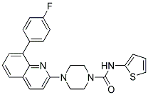 4-[8-(4-FLUOROPHENYL)QUINOLIN-2-YL]-N-2-THIENYLPIPERAZINE-1-CARBOXAMIDE Structure