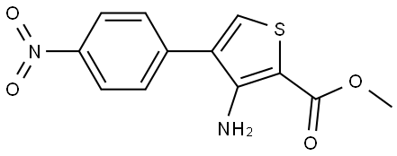 METHYL 3-AMINO-4-(4-NITROPHENYL)THIOPHENE-2-CARBOXYLATE Struktur