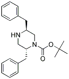 (2R,5S)-2,5-DIBENZYL-PIPERAZINE-1-CARBOXYLIC ACID TERT-BUTYL ESTER Structure