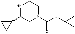 (S)-3-CYCLOPROPYL-PIPERAZINE-1-CARBOXYLIC ACID TERT-BUTYL ESTER Structure