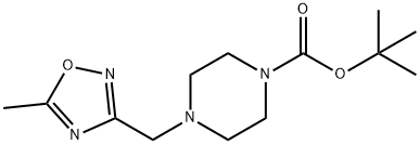 4-(5-METHYL-[1,2,4]OXADIAZOL-3-YLMETHYL)-PIPERAZINE-1-CARBOXYLIC ACID TERT-BUTYL ESTER Struktur