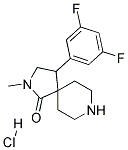 4-(3,5-DIFLUOROPHENYL)-2-METHYL-2,8-DIAZASPIRO[4.5]DECAN-1-ONE HYDROCHLORIDE Struktur