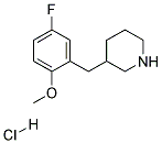 3-(5-FLUORO-2-METHOXY-BENZYL)-PIPERIDINE HYDROCHLORIDE Struktur