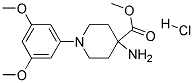 METHYL 4-AMINO-1-(3,5-DIMETHOXYPHENYL)PIPERIDINE-4-CARBOXYLATE HYDROCHLORIDE Structure