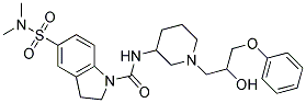 5-[(DIMETHYLAMINO)SULFONYL]-N-[1-(2-HYDROXY-3-PHENOXYPROPYL)PIPERIDIN-3-YL]INDOLINE-1-CARBOXAMIDE Struktur