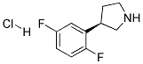 (R)-3-(2,5-DIFLUOROPHENYL)PYRROLIDINE HYDROCHLORIDE Struktur