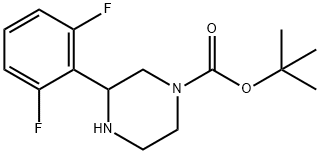 3-(2,6-DIFLUORO-PHENYL)-PIPERAZINE-1-CARBOXYLIC ACID TERT-BUTYL ESTER Struktur