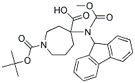 4-(9H-FLUOREN-9-YLMETHOXYCARBONYLAMINO)-AZEPANE-1,4-DICARBOXYLIC ACID 1-TERT-BUTYL ESTER Struktur