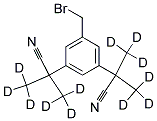 A,A,A',A'-TETRA-(METHYL-D3)-5-BROMOMETHYL-1,3-BENZENEDIACETONITRILE Struktur