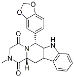 (6R,12AR)-6-BENZO[1,3]DIOXOL-5-YL-2-METHYL-2,3,6,6A,7,11B,12,12A-OCTAHYDRO-PYRAZINO[1',2':1,6]PYRIDO[3,4-B]INDOLE-1,4-DION Struktur