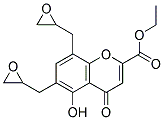 ETHYL 5-HYDROXY-6,8-DI(OXIRAN-2-YLMETHYL)-4-OXO-4H-CHROMENE-2-CARBOXYLATE, TECH Struktur