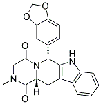 (6R,12AR)-6-BENZO[1,3]DIOXOL-5-YL-2-METHYL-2,3,6,7,12,12A-HEXAHYDRO-PYRAZINO[1',2':1,6]PYRIDO[3,4-B]INDOLE-1,4-DIONE Struktur