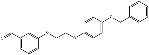 3-{2-[4-(Benzyloxy)phenoxy]ethoxy}benzaldehyde Struktur