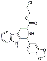 (6R,12ar)-1,2,3,4-Tetrahydro-2-Chloroethyl-1-(3,4-Methylenedioxyphenyl)-9H-Pyrido[3,4-B]Indole-3-Carboxylic Methyl Ester Struktur