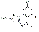 Ethyl 2-Amino-4-(3,5-Dichlorophenyl)-5-Thiazole-Carboxylate Struktur
