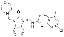 N-(Aza(1-(morpholin-4-ylmethyl)-2-oxoindolin-3-ylidene)methyl)-2-(4-chloro-2-methylphenoxy)ethanamide Struktur