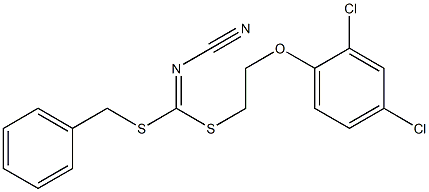 Benzyl[2-(2,4-dichlorophenoxy)ethyl]-cyanocarbonimidodithioate Struktur