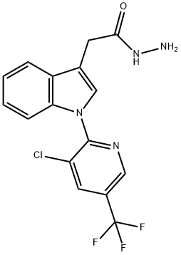 2-(1-[3-CHLORO-5-(TRIFLUOROMETHYL)-2-PYRIDINYL]-1H-INDOL-3-YL)ACETOHYDRAZIDE Struktur