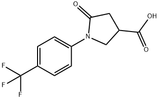 5-OXO-1-[4-(TRIFLUOROMETHYL)PHENYL]PYRROLIDINE-3-CARBOXYLIC ACID Struktur