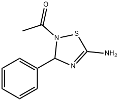 2-ACETYL-5-AMINO-2,3-DIHYDRO-3-PHENYL-1,2,4-THIADIAZOLE Struktur