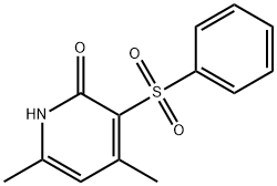 4,6-DIMETHYL-3-(PHENYLSULFONYL)-2(1H)-PYRIDINONE Struktur