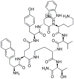 H-D-2-NAL-CYCLO(GAMMA-GLU-TYR-D-TRP-LYS-VAL-L-ALPHA,GAMMA-DIAMINOBUTYRYL)-THR-NH2 Struktur