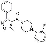 4-(2-FLUOROPHENYL)PIPERAZINYL 5-METHYL-3-PHENYLISOXAZOL-4-YL KETONE Structure