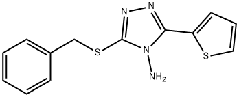 3-(BENZYLSULFANYL)-5-(2-THIENYL)-4H-1,2,4-TRIAZOL-4-AMINE Struktur