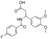 3-(3,4-DIMETHOXYPHENYL)-3-[(4-FLUORO-BENZOYL)AMINO]PROPANOIC ACID Struktur