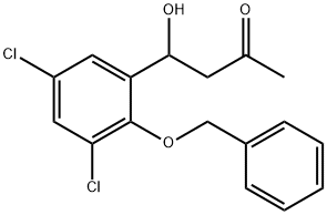 4-[2-(BENZYLOXY)-3,5-DICHLOROPHENYL]-4-HYDROXY-2-BUTANONE Struktur