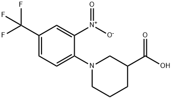 1-(2-NITRO-4-TRIFLUOROMETHYL-PHENYL)-PIPERIDINE-3-CARBOXYLIC ACID Struktur