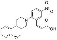3-(2-[4-(2-METHOXYPHENYL)PIPERIDINO]-5-NITROPHENYL)ACRYLIC ACID Struktur