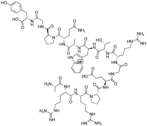 ALA-ARG-ARG-PRO-GLU-GLY-ARG-THR-TRP-ALA-GLN-PRO-GLY-TYR: ARRPEGRTWAQPGY 結(jié)構(gòu)式