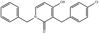 1-BENZYL-3-(4-CHLOROBENZYL)-4-HYDROXY-2(1H)-PYRIDINONE Struktur