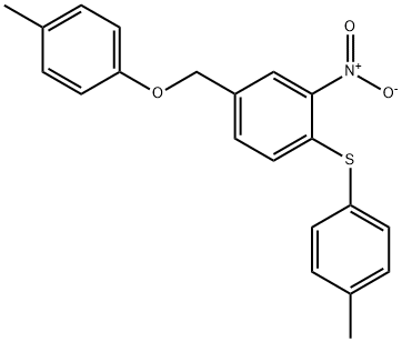 4-METHYLPHENYL 4-[(4-METHYLPHENYL)SULFANYL]-3-NITROBENZYL ETHER Struktur
