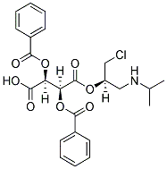 2,3-BIS(BENZOYLOXY)-4-(2-CHLORO-1-[(ISOPROPYLAMINO)METHYL]ETHOXY)-4-OXOBUTANOIC ACID Structure