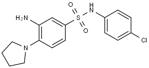 3-AMINO-N-(4-CHLORO-PHENYL)-4-PYRROLIDIN-1-YL-BENZENESULFONAMIDE Struktur