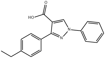 3-(4-ETHYLPHENYL)-1-PHENYL-1H-PYRAZOLE-4-CARBOXYLIC ACID Struktur
