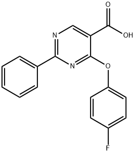 4-(4-FLUOROPHENOXY)-2-PHENYL-5-PYRIMIDINECARBOXYLIC ACID Structure