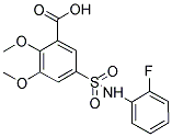 5-(2-FLUORO-PHENYLSULFAMOYL)-2,3-DIMETHOXY-BENZOIC ACID Struktur